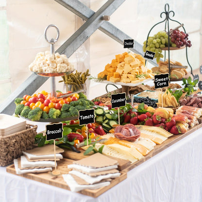Mini Chalkboard Sign Party Supplies Pack with 20 Easel-Backed Buffet Labels in Two Heights