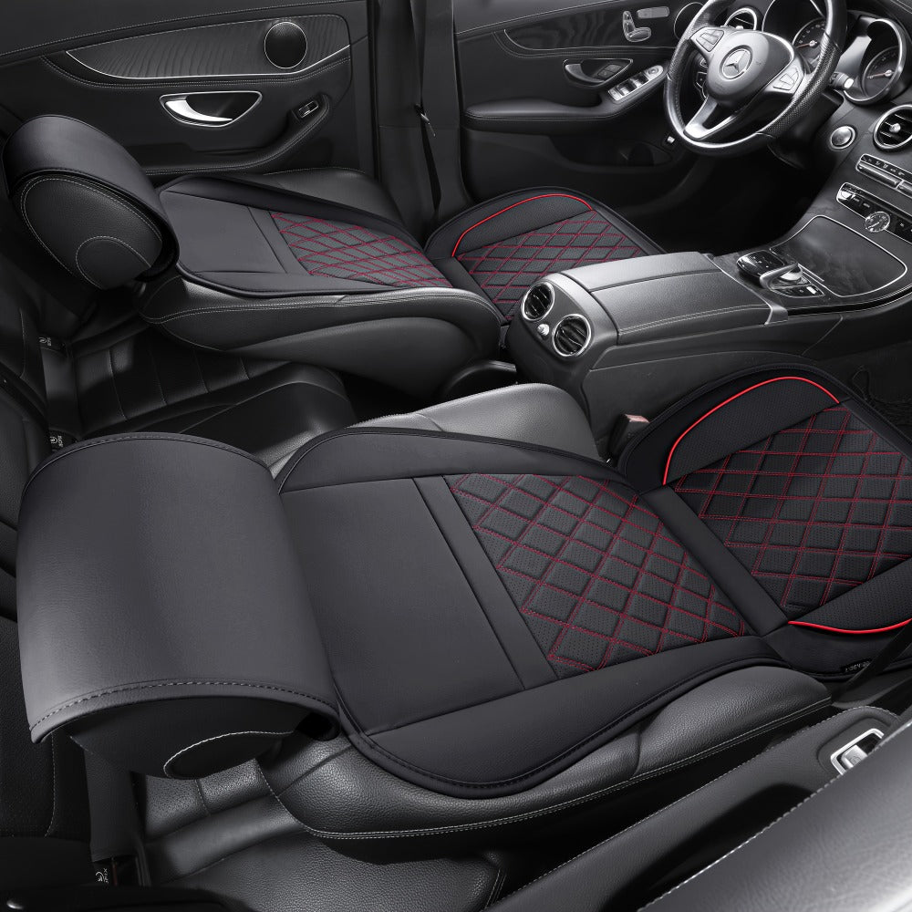 Car Seat Covers Front Pair with Full-Surround High-Back Design and Fifteen Color or Pattern Options