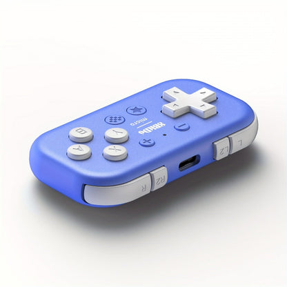8BitDo Micro Bluetooth Gamepad for Nintendo Switch Android Raspberry Pi - Pocket-Sized Mini Controller with Keyboard Mode, Blue