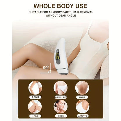 IPL Hair Removal Device LEFINEE Flagship Pro Cordless 999K Flashes — Painless Permanent Hair Remover for Women & Men, Adjustable Intensity Full Body Face Legs Bikini Underarms At-Home Use