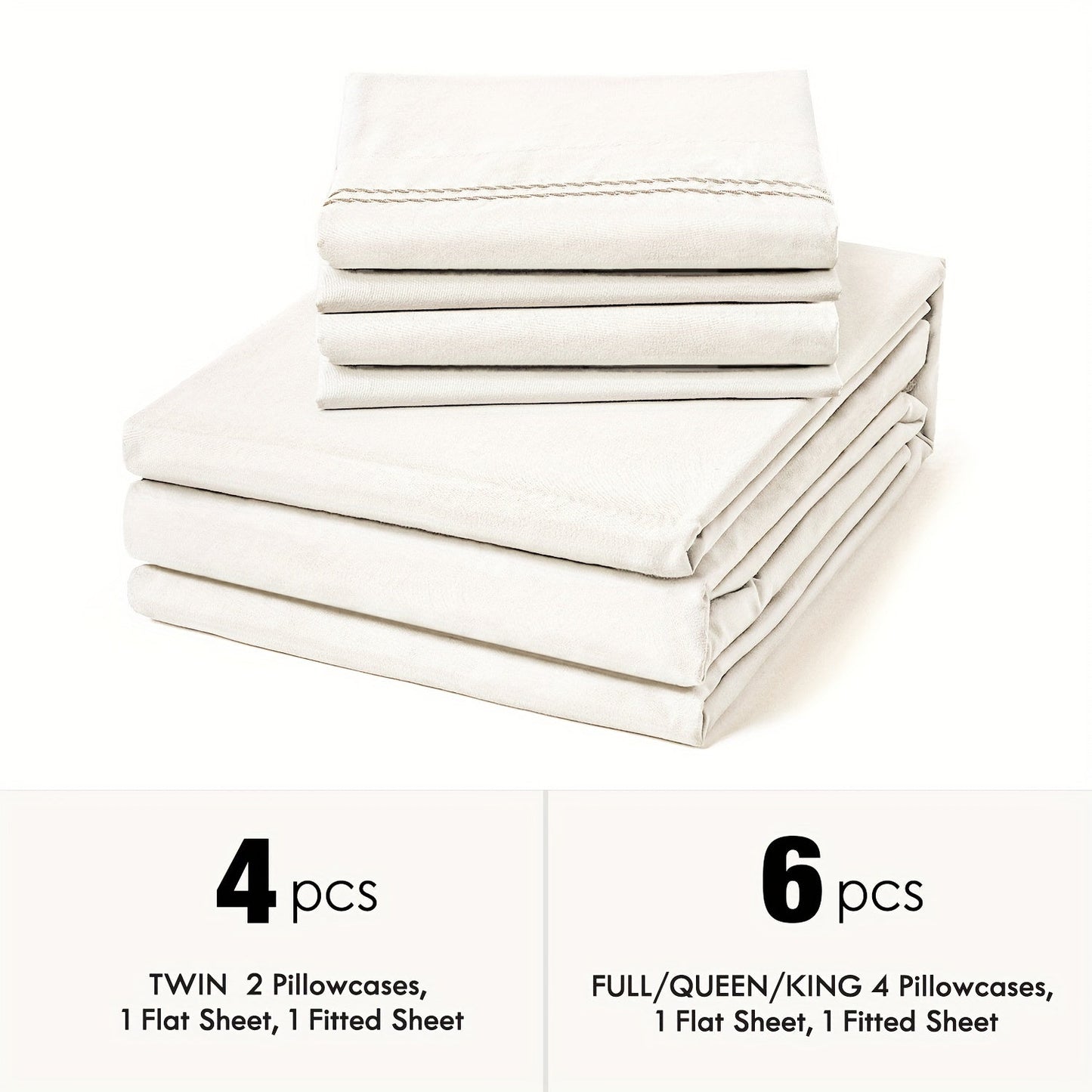 Bed Sheet Set Sanded Polyester Microfiber with 35–39 cm Pocket and Solid or Stripe Pattern Options
