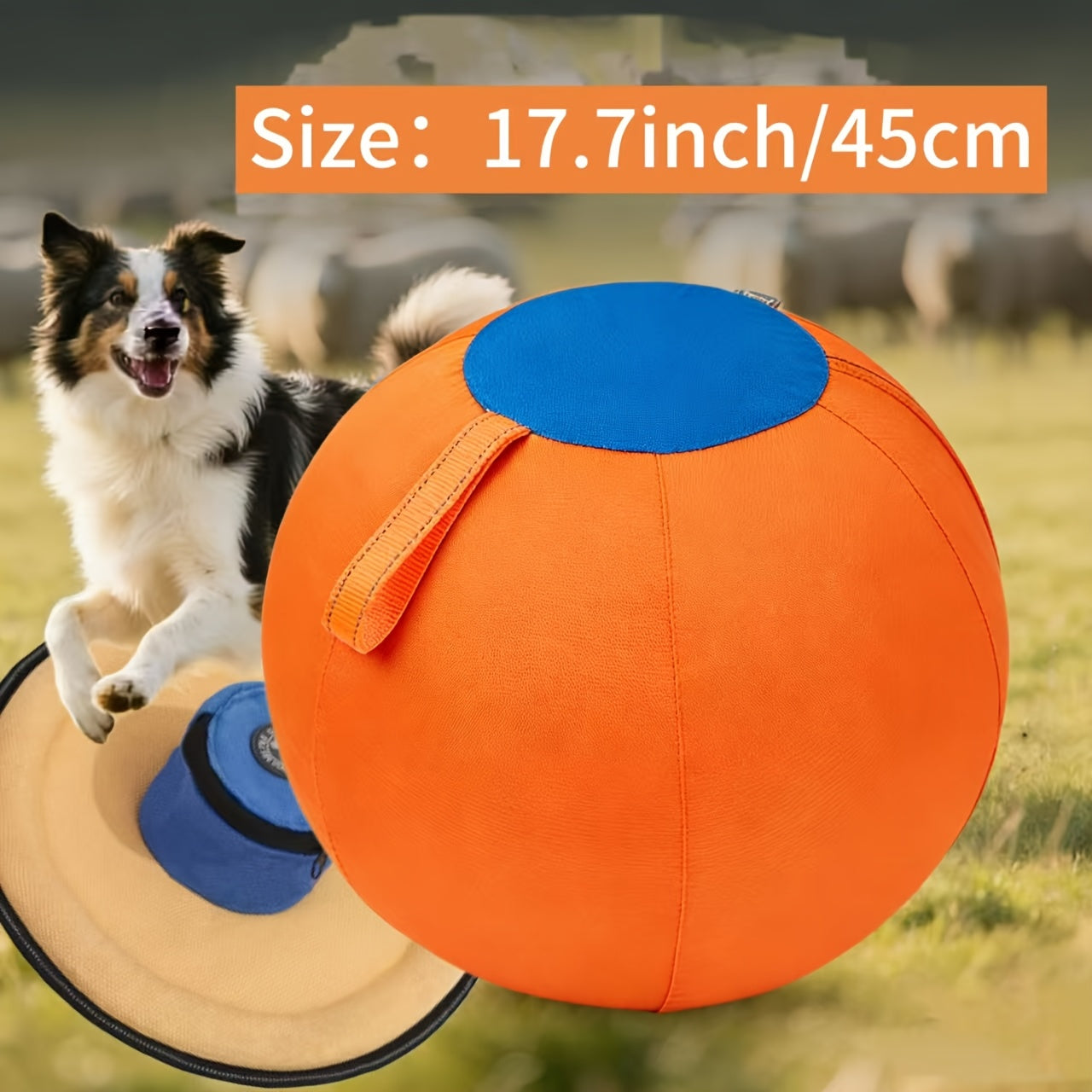 Inflatable Dog Ball Large Bear Shape Interactive Training Ball for Dogs Boredom Buster Toy for Bulldogs Australian Shepherds Golden Retrievers Large Breeds