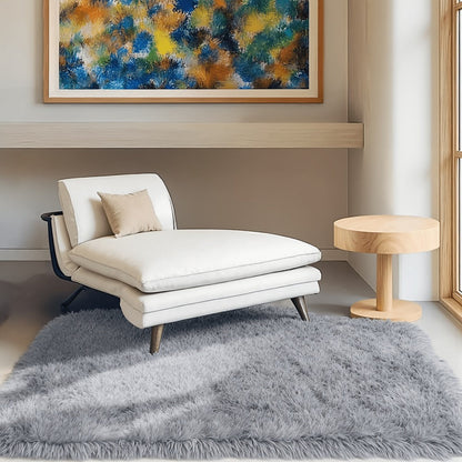 Plush Shag Area Rug in Solid or Tie-Dye Colors with Four Rectangular Size Options for Living Spaces