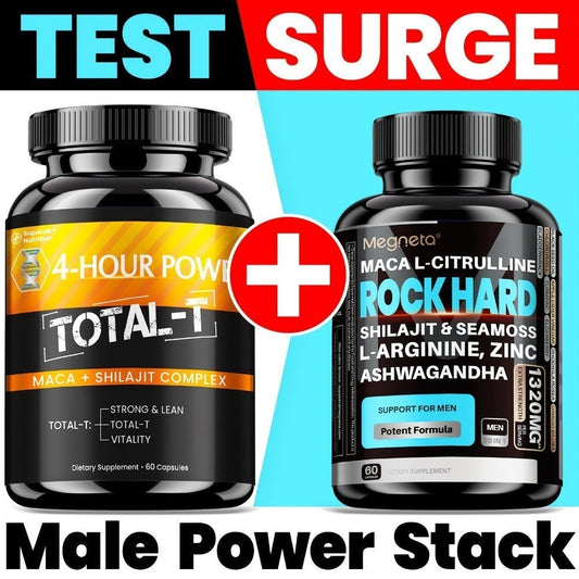Men's Daily Fuel Supplement 2-Pack – Blue Strength 5-in-1 Formula with Maca, Ashwagandha, Tongkat Ali, Tribulus & Fenugreek | Male & Heart Health Support | 3rd Party Tested | 120 Capsules 60-Day Supply