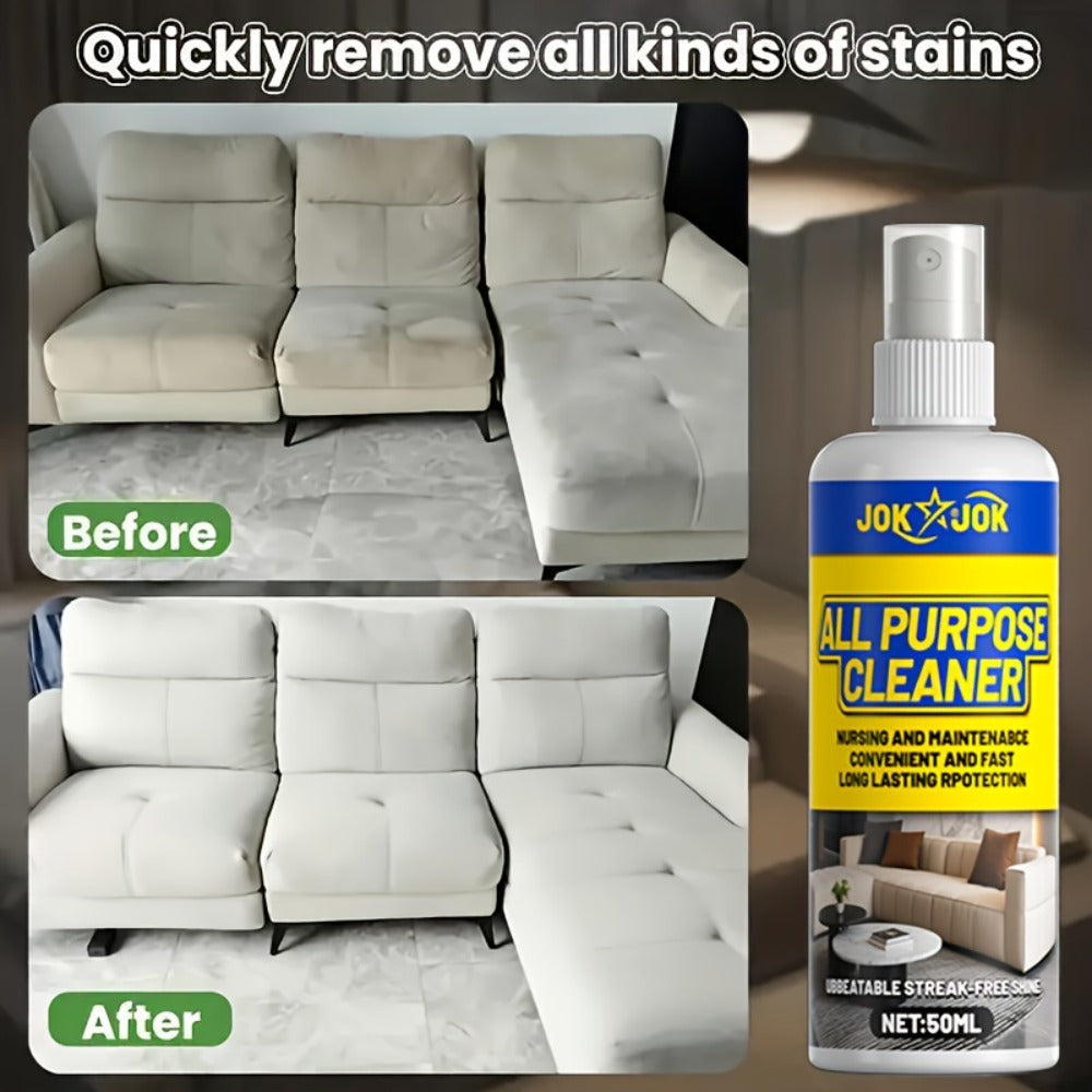 Dry Cleaning Spray for Sofa, Carpet & Leather – Waterless Fabric Stain Remover Spray with Glycerin, Quick Upholstery Cleaner Safe for Indoor Furniture, Bedroom & Living Room Use