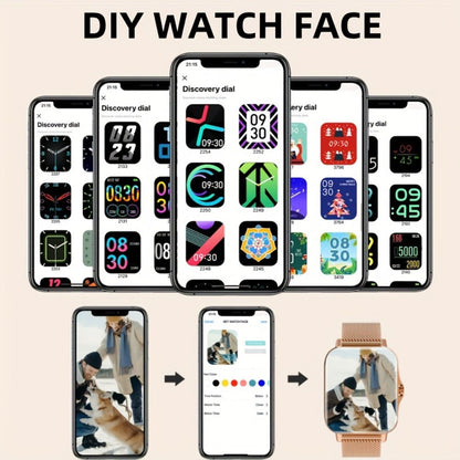 Women's Smartwatch with Voice Assistant, Message Alerts, Sport Modes and Dual Silicone Straps