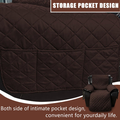 Non-Slip Recliner Chair Cover Sofa Slipcover with Elastic Straps Washable Pet Furniture Protector Indoor Outdoor 8 Colors