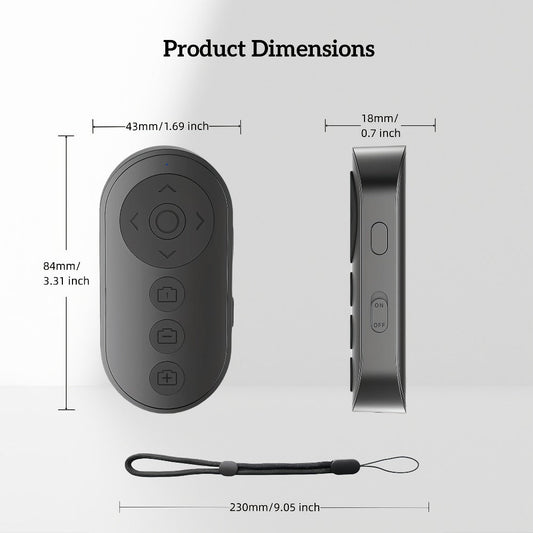 Bluetooth Scrolling Remote Control for TikTok, Page Turner for Kindle App & E-Books, Camera Shutter Clicker – Wireless Phone Remote for iPhone, Android & iPad Video, Reading & Selfies