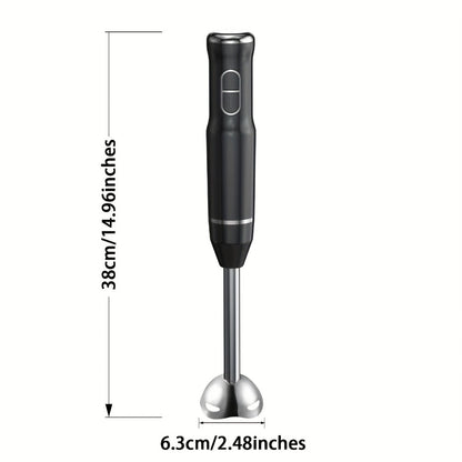Corded Immersion Blender with Stainless-Steel-Look Blending Head, Two Controls and 38cm Height