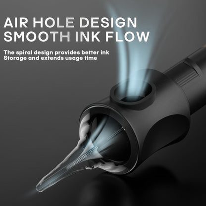 POSEIDON ZH03 Tattoo Kit with 2300mAh Adjustable-Stroke Pen, USB-C Charging, 20 Cartridges and 11 Inks