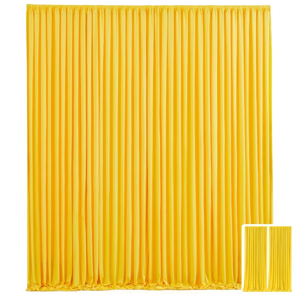 Two-Panel Photography Backdrop Curtain Set in 16 Colors with 59 x 85-Inch Panels and Pole Pockets