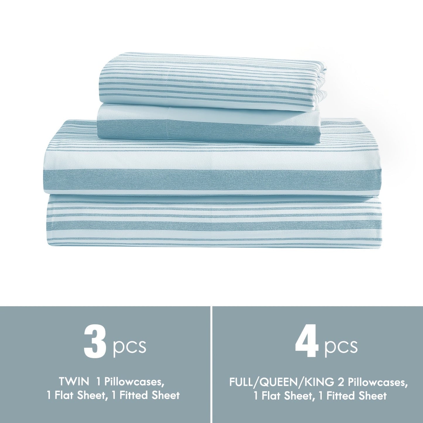 Bed Sheet Set Sanded Polyester Microfiber with 35–39 cm Pocket and Solid or Stripe Pattern Options