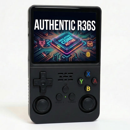 R36S Retro Handheld Game Console ArkOS 3.5" IPS Screen 64GB 128GB – Portable Emulator Gaming Device USB-C 10Hr Battery, Black White Purple, Classic Retro Gaming Gift for Kids Adults