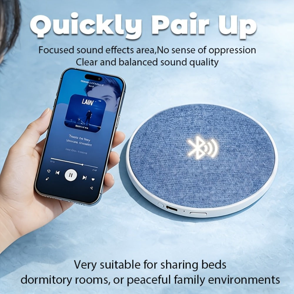 Bone Conduction Pillow Speaker Sleep Headphones Ultra-Thin 11mm Wireless Bluetooth White Noise Machine Bass Stereo TF Card Auto Shut-Off Timer for Side Sleepers Insomnia Relief Relaxation Gift