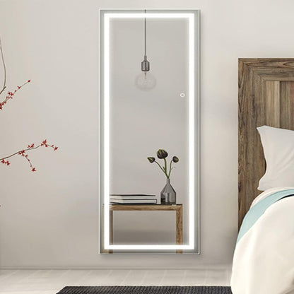 LED Full Length Mirror with Lights, Touch Control Lighted Full Body Mirror for Entryways, Bedrooms and Living Spaces