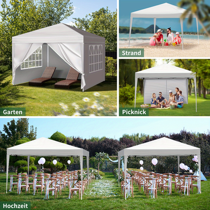 Instant Canopy 10x10 FT Oxford Fabric UPF50+ Sidewalls Commercial