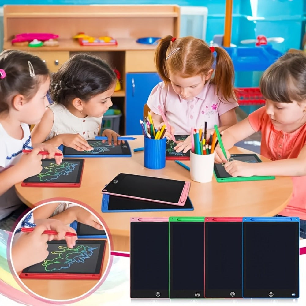 LCD Writing Tablet 4 Pack 8.5 Inch Colorful Doodle Board Reusable Electronic Drawing Pad Educational Toy for Kids Ages 3-6 Boys Girls Home School Travel Gift