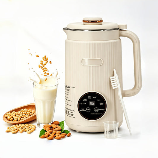 Nut Milk Maker Machine 27oz - Automatic Plant-Based Milk Blender One-Touch for Homemade Almond Oat Soy Coconut Milk - Self-Cleaning High Capacity Countertop Blender Vegan Dairy-Free Milk Maker
