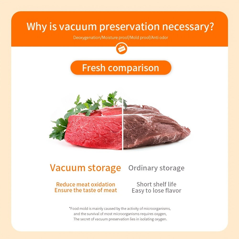 Pen-Style Handheld Vacuum Sealer with One-Button Operation, Type-C Charging and 10 Reusable Bags