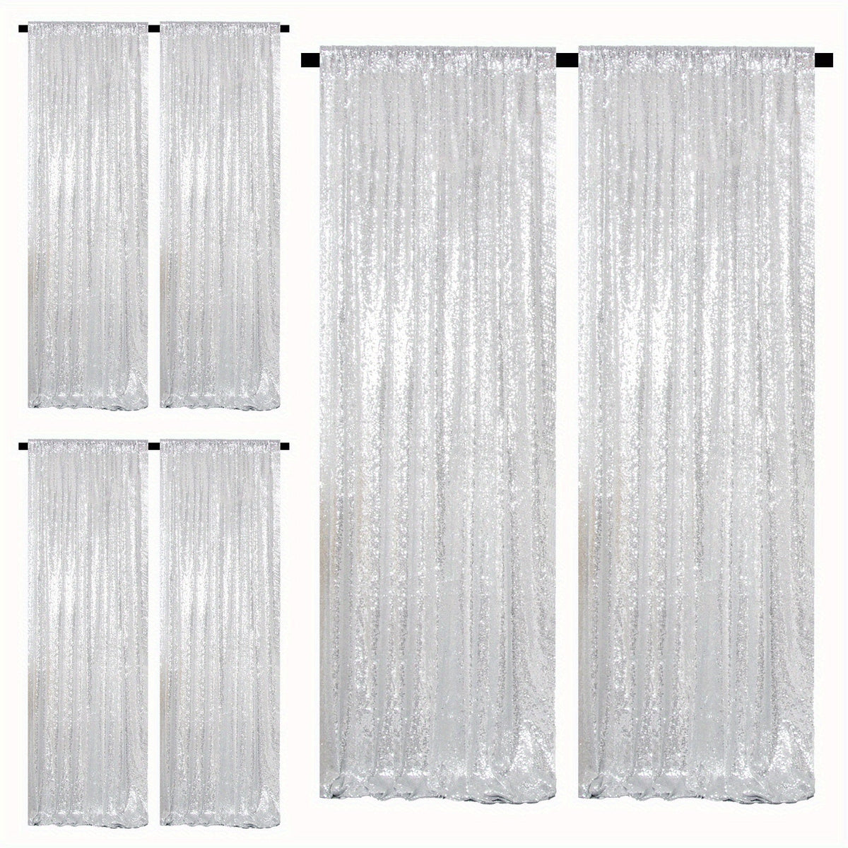Sequin Backdrop Curtains 2FTx8FT Glitter Photography Background Panels for Party Wedding Birthday for an Everyday Personal Care Routine