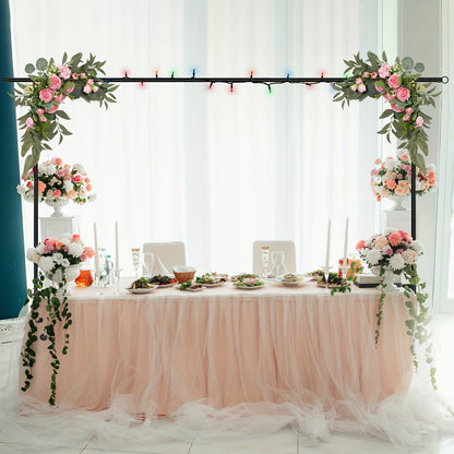 4x8ft Desktop Arch Stand for Photo Booth & Balloon Arrangements - Tool-Free Clip-On Durable Metal Backdrop Arch Frame for Weddings, Birthday Parties, Events & Photography Decoration