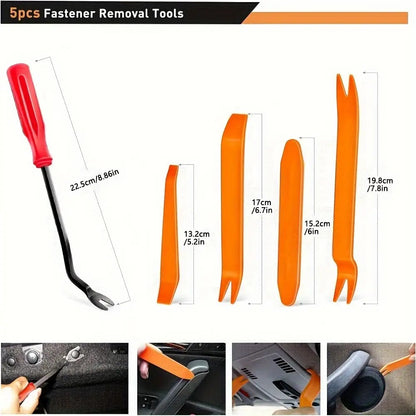 Car Bumper Screw & Rivet Repair Kit 725-Piece – Universal Plastic Clips, Nuts & Fasteners for Bumper, Wing & Interior Body Panels, Includes 680 Rivets + 45-Piece Tool Set