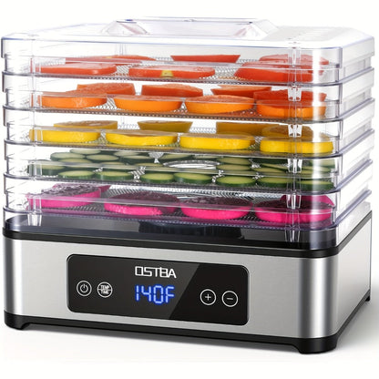 Five-Tray Digital Food Dehydrator with 420W Heating, 48-Hour Timer and 95–160°F Temperature Range