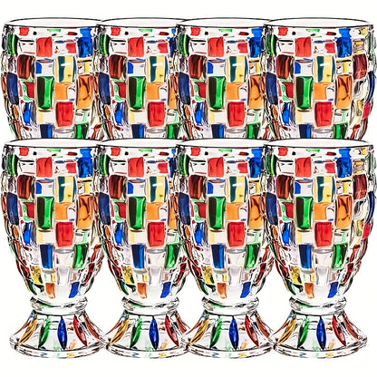 Colored Champagne Flutes Set of 4 or 8 Cocktail Glasses Sparkling Wine Glasses Non-Slip Bubbly Glasses for Birthday Wedding Christmas Valentine Party Gift