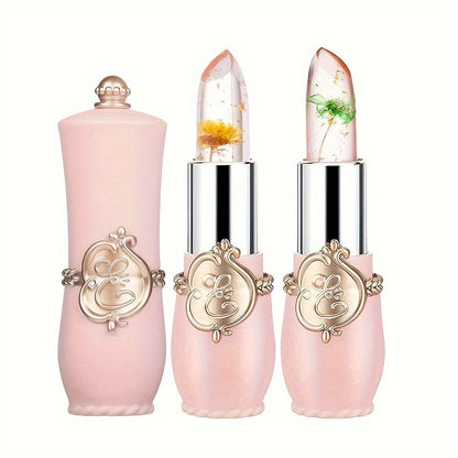 Flower Jelly Lipstick 12 Pack Color Changing pH Reactive Moisturizing Tinted Lip Balm Set Long-Lasting Personalized Shade Lip Care for Women Girls Daily Use