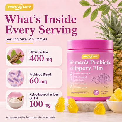 Women's Probiotic Gummies 60-Count for Vaginal Health pH Balance Feminine Wellness Gut Health & Immune Support
