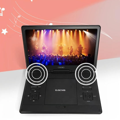 Portable DVD Player 14.1 Inch HD Screen, AV IN/OUT Sync TV & Projector, 270° Rotating Screen, Region Free, USB SD Card, Remote Control, 6-Hour Battery, Dual Speakers for Car Home Travel