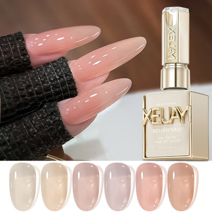 Gel Nail Polish 6-Piece 15ml Jelly Set with Glass Finish in Shades M14, M16, M17, M18, M19 and M20