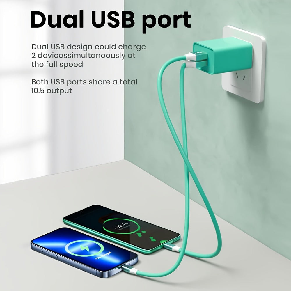 USB Wall Charger Cube Multi-Pack 2/3/4-Pack Dual Port 5V 2.1A with Short Circuit Protection, 100-240V Universal AC Adapter US Plug for iPhone 17 16 15 14 13 12 SE 11 Pro Max, Google Pixel, Huawei Android