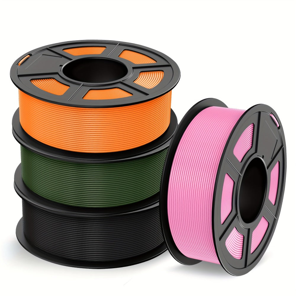 3D Printer Filament PETG 1.75mm 1kg Open-Rim Spool with 11 Solid, Transparent, Rainbow and Macaron Options