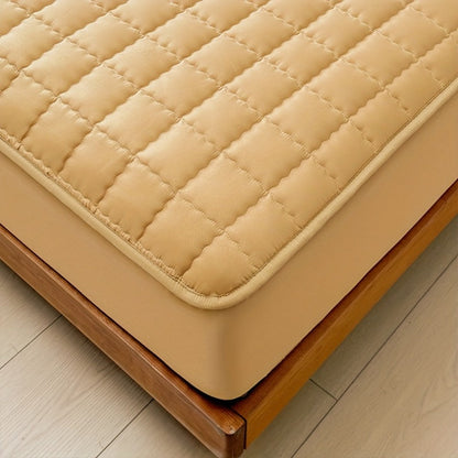 Channel-Quilted Fitted Mattress Protector in Six Colors and Full, Queen or King Size Options