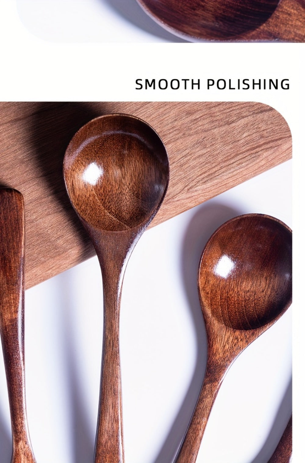 Wooden Spoons for Eating 8pcs – 7.28 Inch Small Wood Teaspoons for Stirring Coffee, Tea, Honey, Cooking & Serving Soup Dessert, Wooden Spoon Set