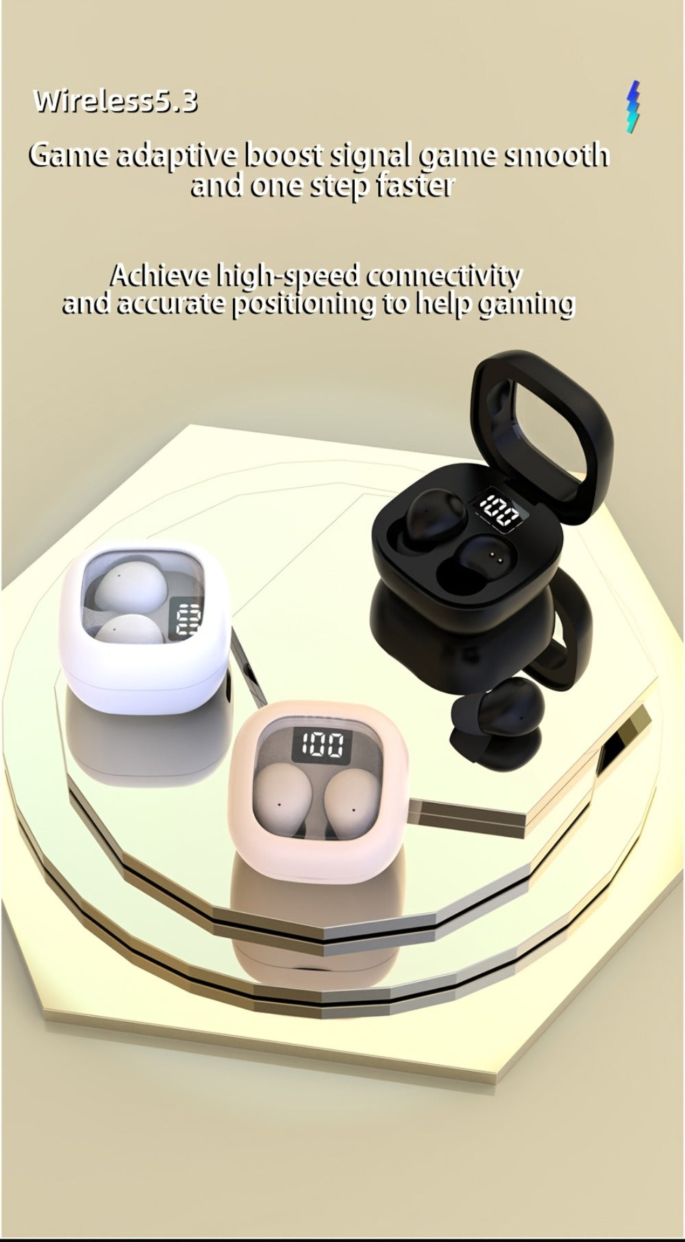 Wireless Earbuds Mini In-Ear Set with Compact Charging Case and Long Battery in Three Colors