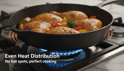 Cast Iron Cookware Collection with Eight Skillet, Dutch Pot, Griddle, Baking Tray and Set Configurations