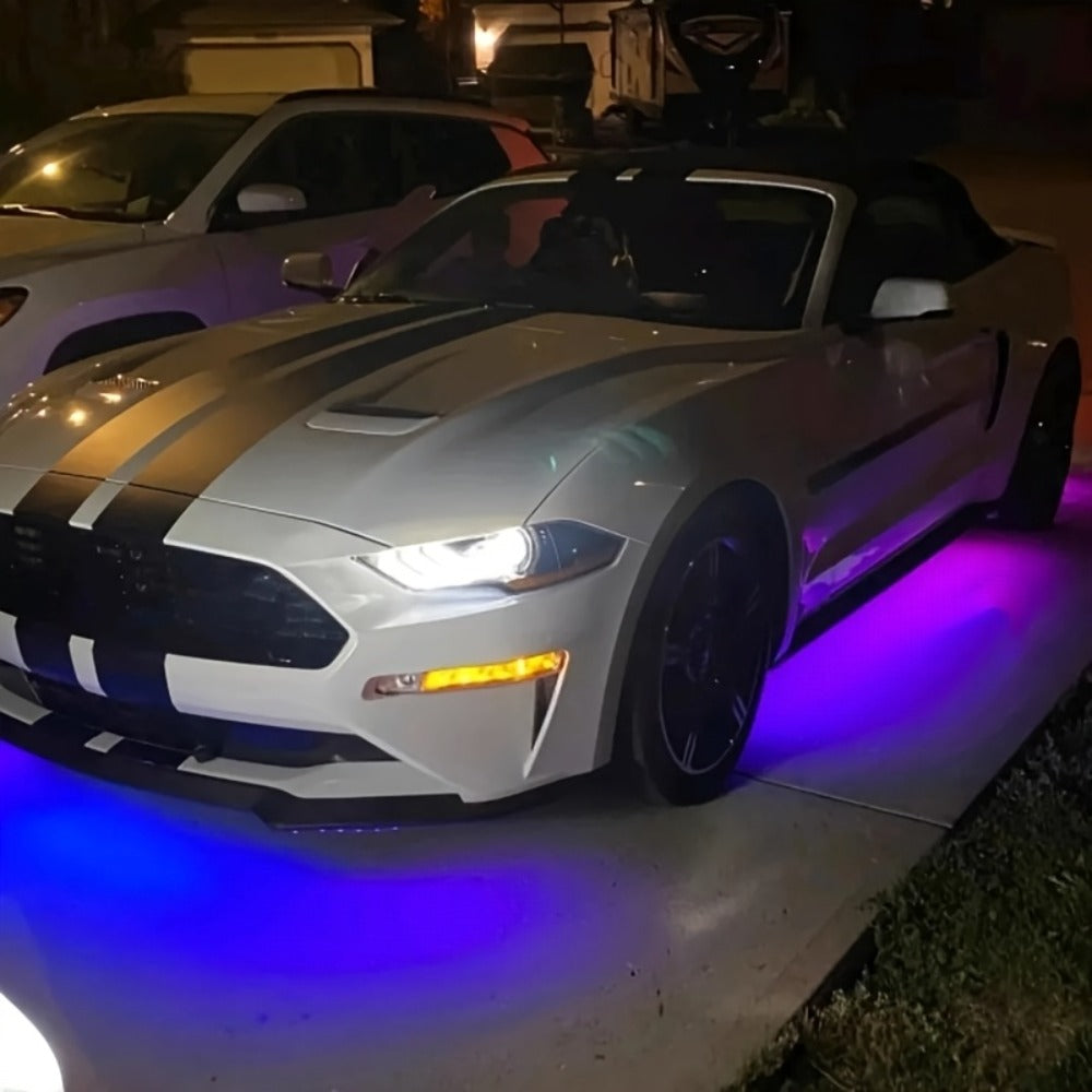 Car LED Atmosphere Light Panels APP & Wireless Control - External Decorative 2-Piece Set Multiple for Home, Desk and Accent Lighting