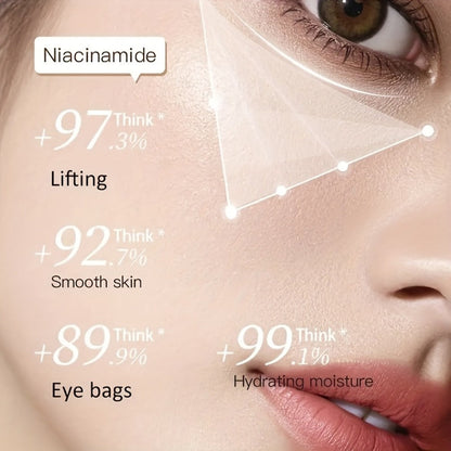 60-Piece Caffeine-Labeled Under-Eye Gel Pad Set with Hyaluronic Acid and Collagen-Labeled Formula