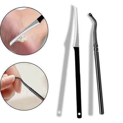 Seven-Piece Toenail Clipper Kit with Angled Nippers, Curved Blade Tool, Nail File and Lifter