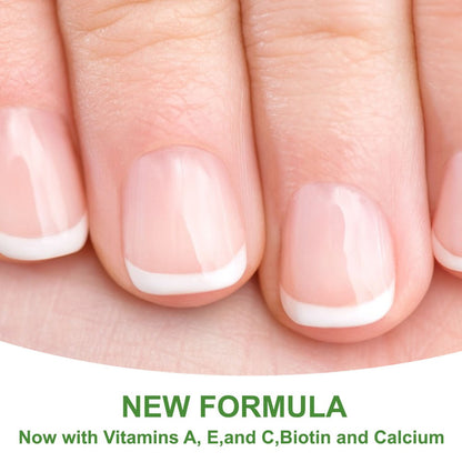 Clear 10 ml Nail Care Bottle with Black Cap, Green Vitamin A Label and Attached Brush Applicator