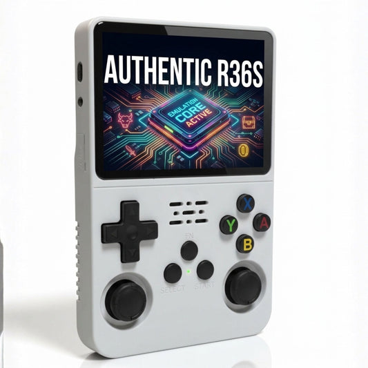 R36S Retro Handheld Game Console ArkOS 3.5" IPS Screen 64GB 128GB – Portable Emulator Gaming Device USB-C 10Hr Battery, Black White Purple, Classic Retro Gaming Gift for Kids Adults