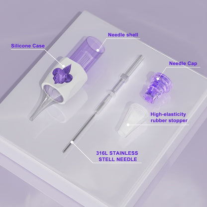 Tattoo Cartridge Needles with LumenTip Label, 20 or 50-Piece #12 RL RS RM M1 Cartridge Pack Choices