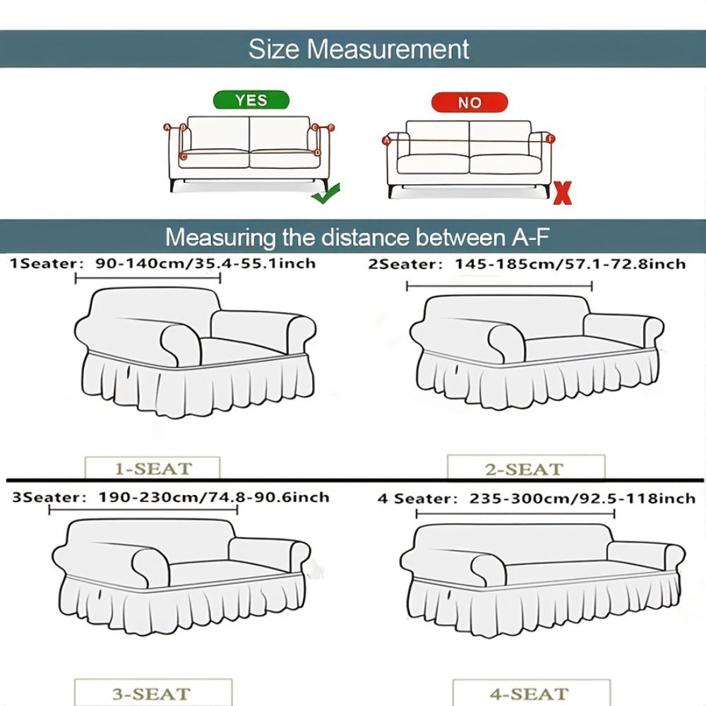 Stretch Seersucker Sofa Cover Solid Color Elastic Band Closure Machine Washable Slipcover for Armchair Loveseat 1 2 3 4 Seater - 8 Colors Home Wedding Decor