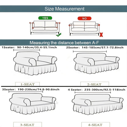 Stretch Seersucker Sofa Cover Solid Color Elastic Band Closure Machine Washable Slipcover for Armchair Loveseat 1 2 3 4 Seater - 8 Colors Home Wedding Decor