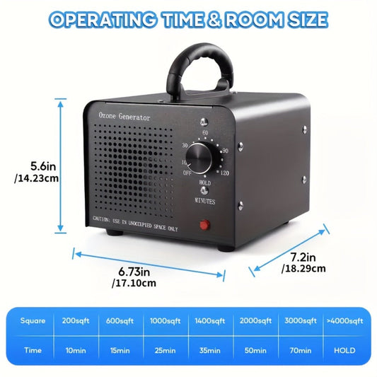Ozone Generator Commercial 36000mg/h – O3 Air Purifier Deodorizer Ionizer with Timer & Humidity Display, Covers 3230 Sq Ft, Removes Smoke Pet Paint Odors for Home Bedroom Office