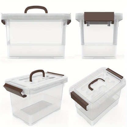Clear Plastic Storage Bins with Lids 6 Pack, 3.5 Quart Stackable Organizing Containers with Secure Latch Handles for Home Kitchen Office Bathroom Pantry Closet Organization