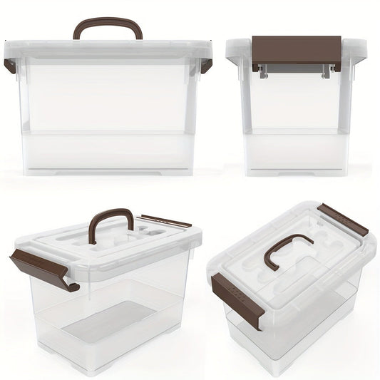 Clear Plastic Storage Bins with Lids 6 Pack, 3.5 Quart Stackable Organizing Containers with Secure Latch Handles for Home Kitchen Office Bathroom Pantry Closet Organization