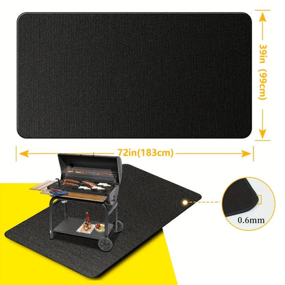 Grill Mat Fire Resistant BBQ Pad, Oversized Under Grill Mat 2000°F Heat Resistant, Oil-Resistant Deck Protector for Outdoor Grilling